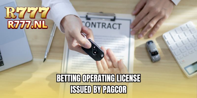 Betting operating license issued by PAGCOR